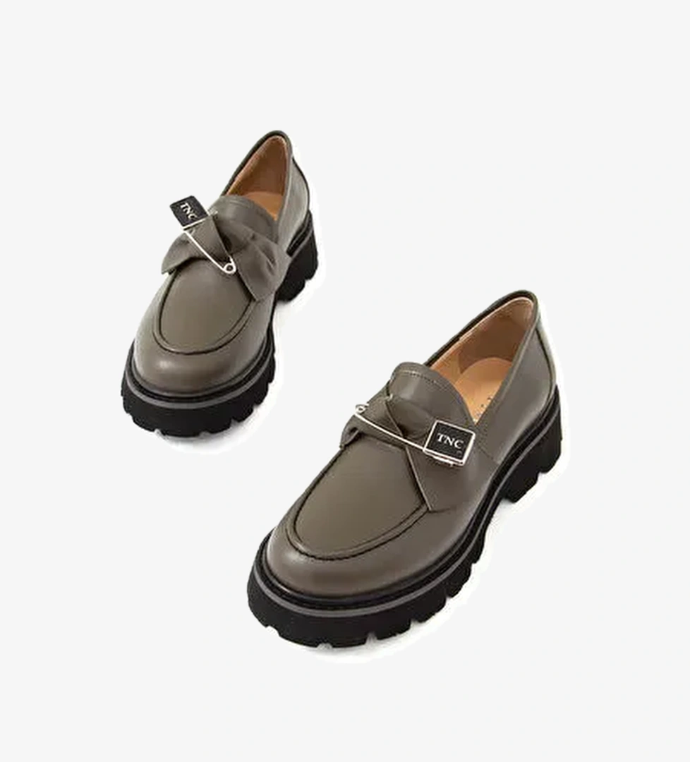 Tamer Tanca Siyah Kadın Deri Loafer 33 1004 BN AYK SK22/23 - Görsel 1