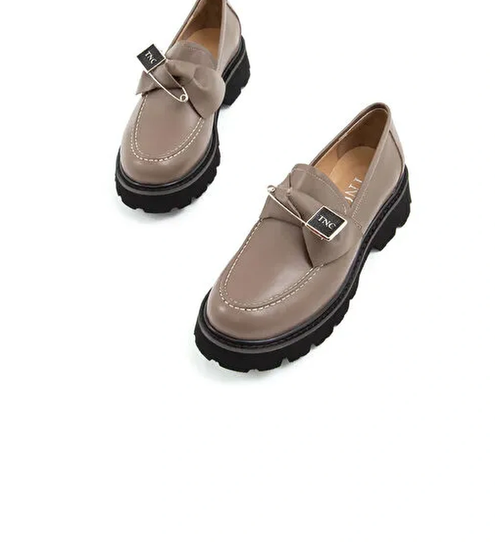 Tamer Tanca Kadın Hakiki Deri Vizon Loafer Ayakkabı - Görsel 1