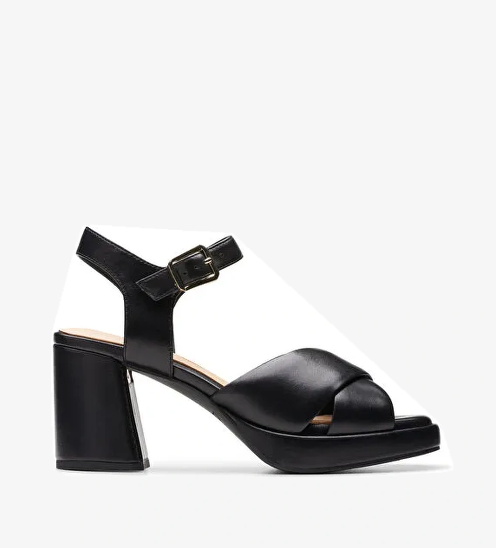 Clarks Clarks Siyah Kadın Deri Topuklu Sandalet 26176646 model görseli