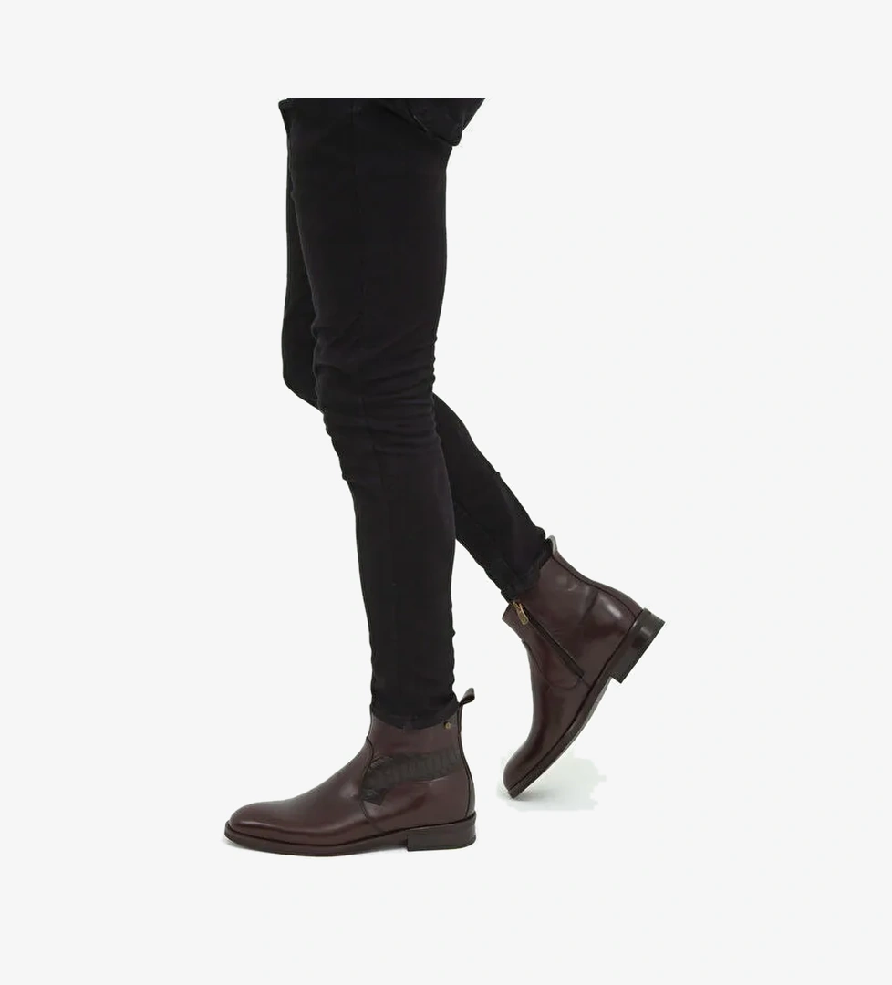 Tamer Tanca Erkek Hakiki Deri Kahverengi Deri Chelsea Bot - Görsel 1