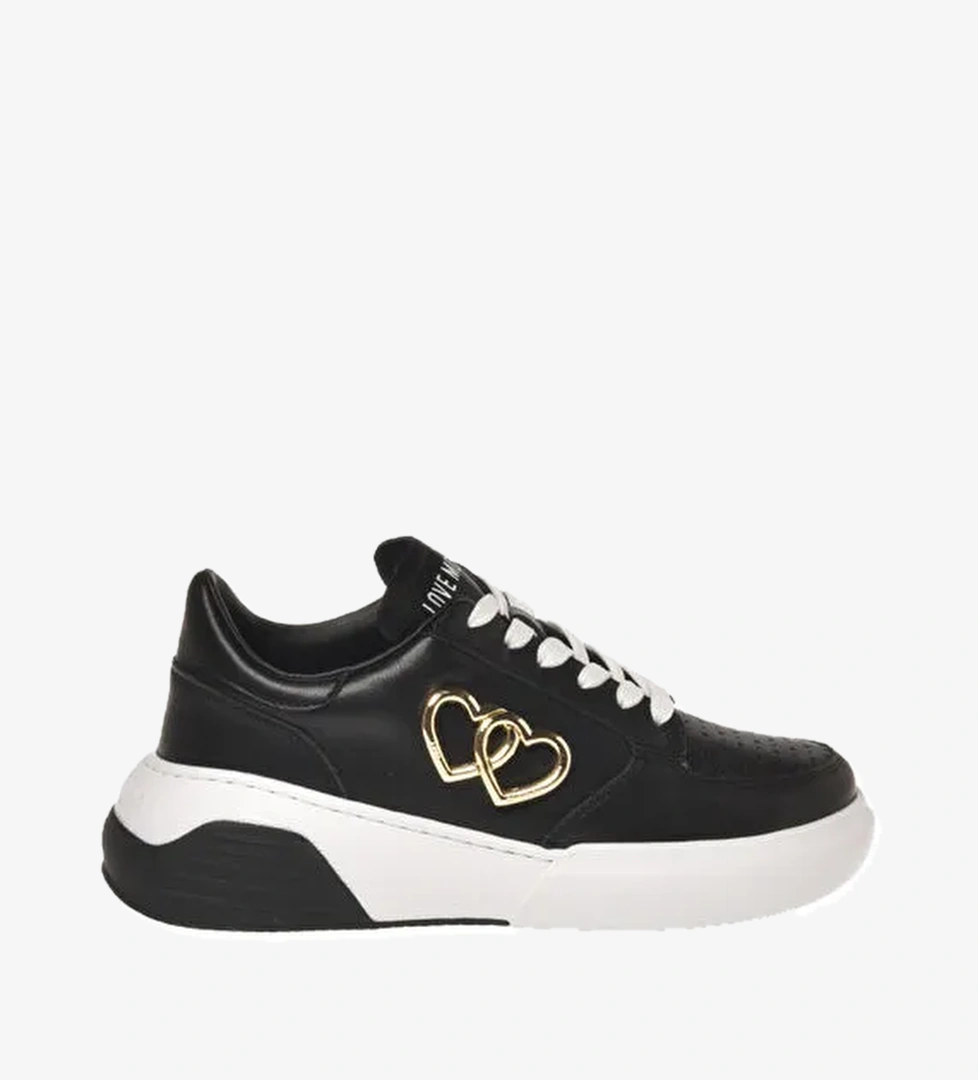 Love Moschino Siyah Kadın Deri Sneaker JA15405G1IIA0 - Görsel 1