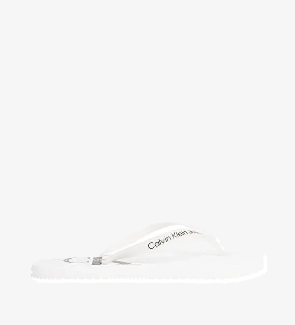 Calvin Klein Beyaz Erkek Plaj Terliği BEACH SANDAL MONOGRAM TPU - Görsel 1