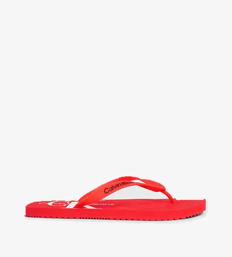 Calvin Klein Kırmızı Erkek Plaj Terliği BEACH SANDAL MONOGRAM TPU