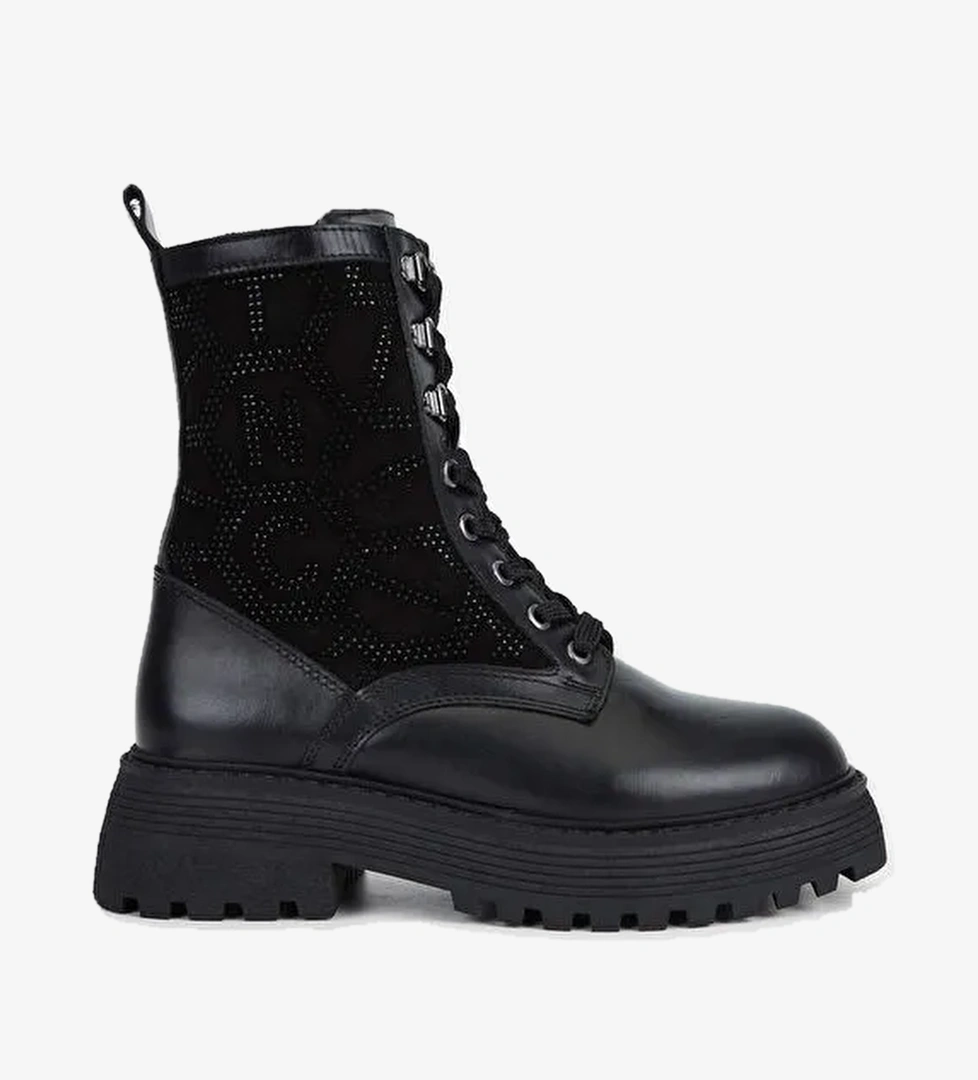 Tamer Tanca Kadın Hakiki Deri Siyah Deri Casual Bot - Görsel 1