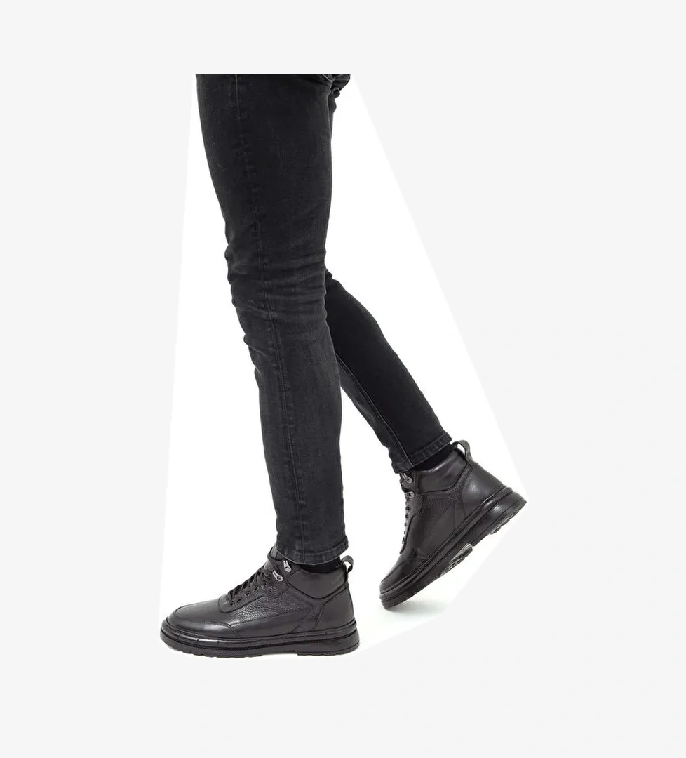 Tamer Tanca Tamer Tanca Erkek Hakiki Deri Siyah Casual Bot | Boyner Siyah - 1. görsel