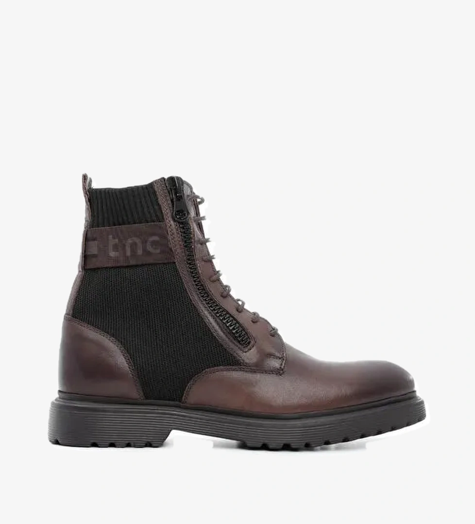 Tamer Tanca Erkek Hakiki Deri Kahverengi POSTAL Bot - Görsel 1