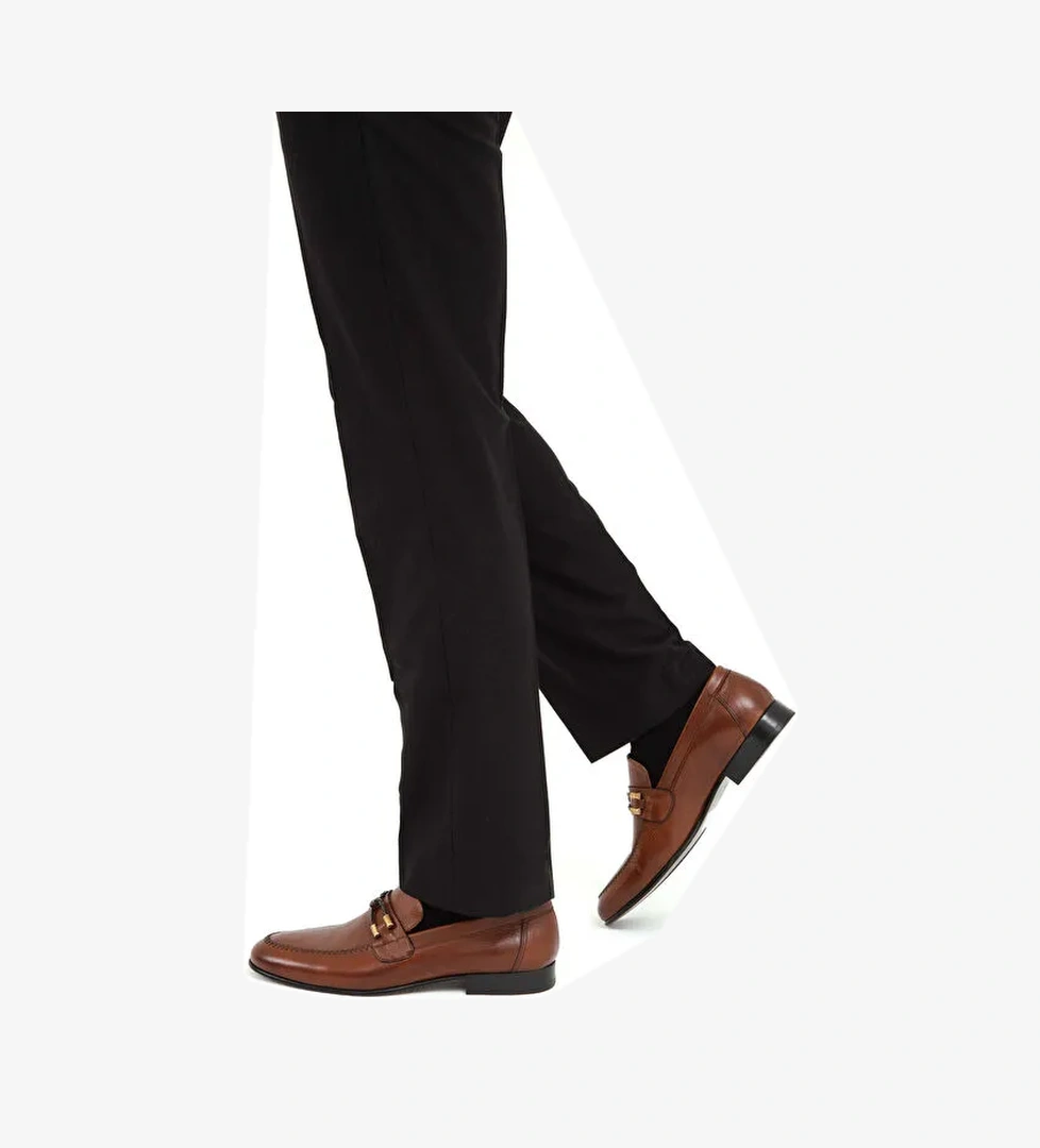 Tamer Tanca Siyah Erkek Deri Loafer 16 5962 K ERK AYK Y19 - Görsel 1