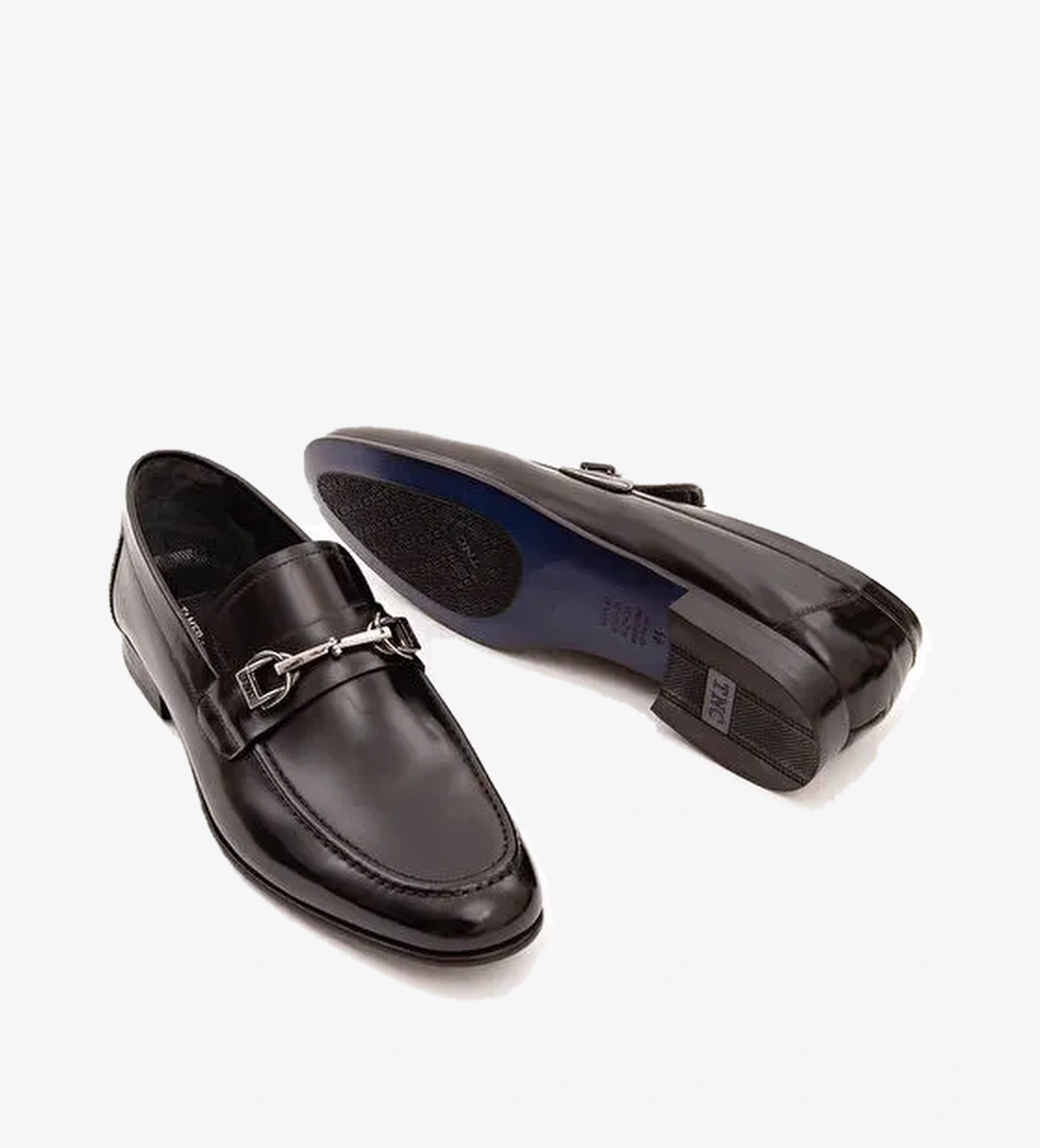 Tamer Tanca Erkek Hakiki Deri Siyah Açma Makosen Ayakkabı - Görsel 1