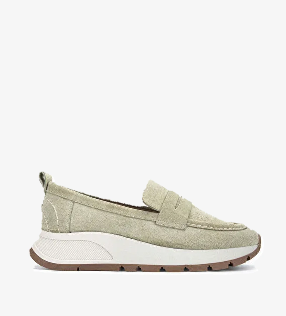 Tamer Tanca Siyah Kadın Süet Loafer 231 414Y BN AYK Y24 - Görsel 1