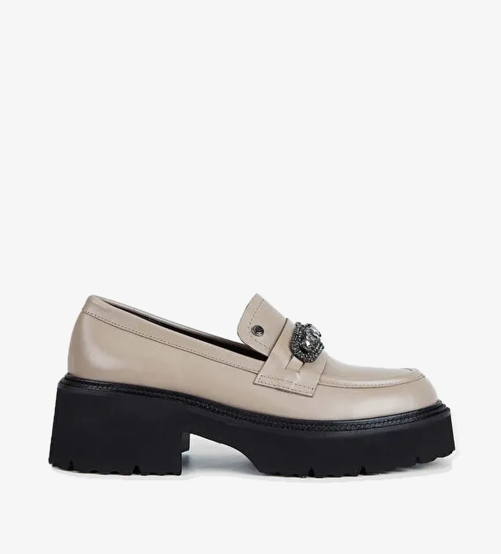 Tamer Tanca Siyah Kadın Rugan Loafer 33 75503 BN AYK SK23/24 - Görsel 1