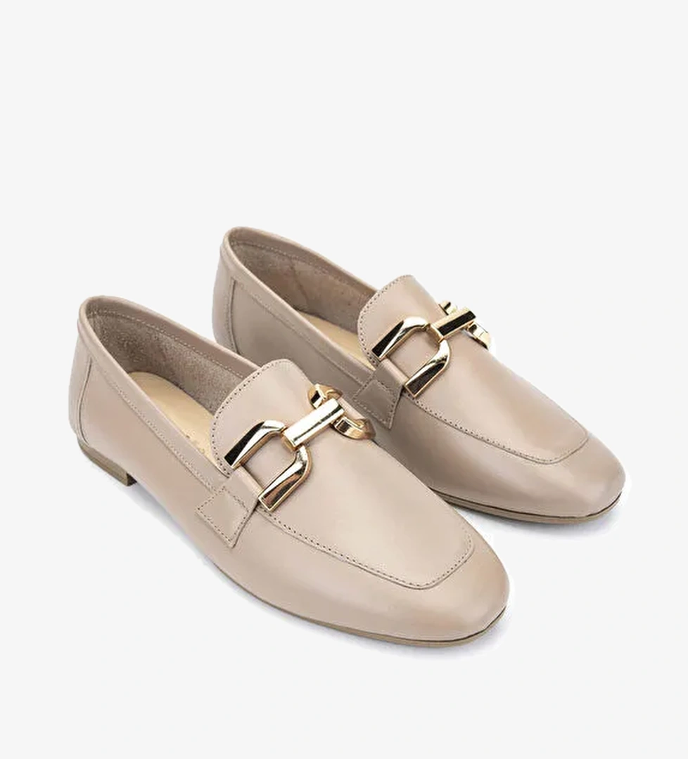 Tamer Tanca Kadın Hakiki Deri Vizon Loafer Ayakkabı - Görsel 1