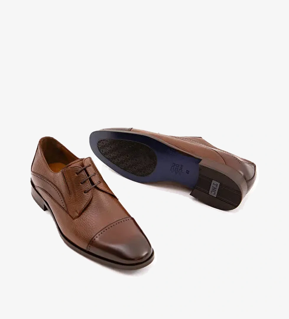 Tamer Tanca Erkek Hakiki Deri Taba Bufalo Klasik Ayakkabı - Görsel 1