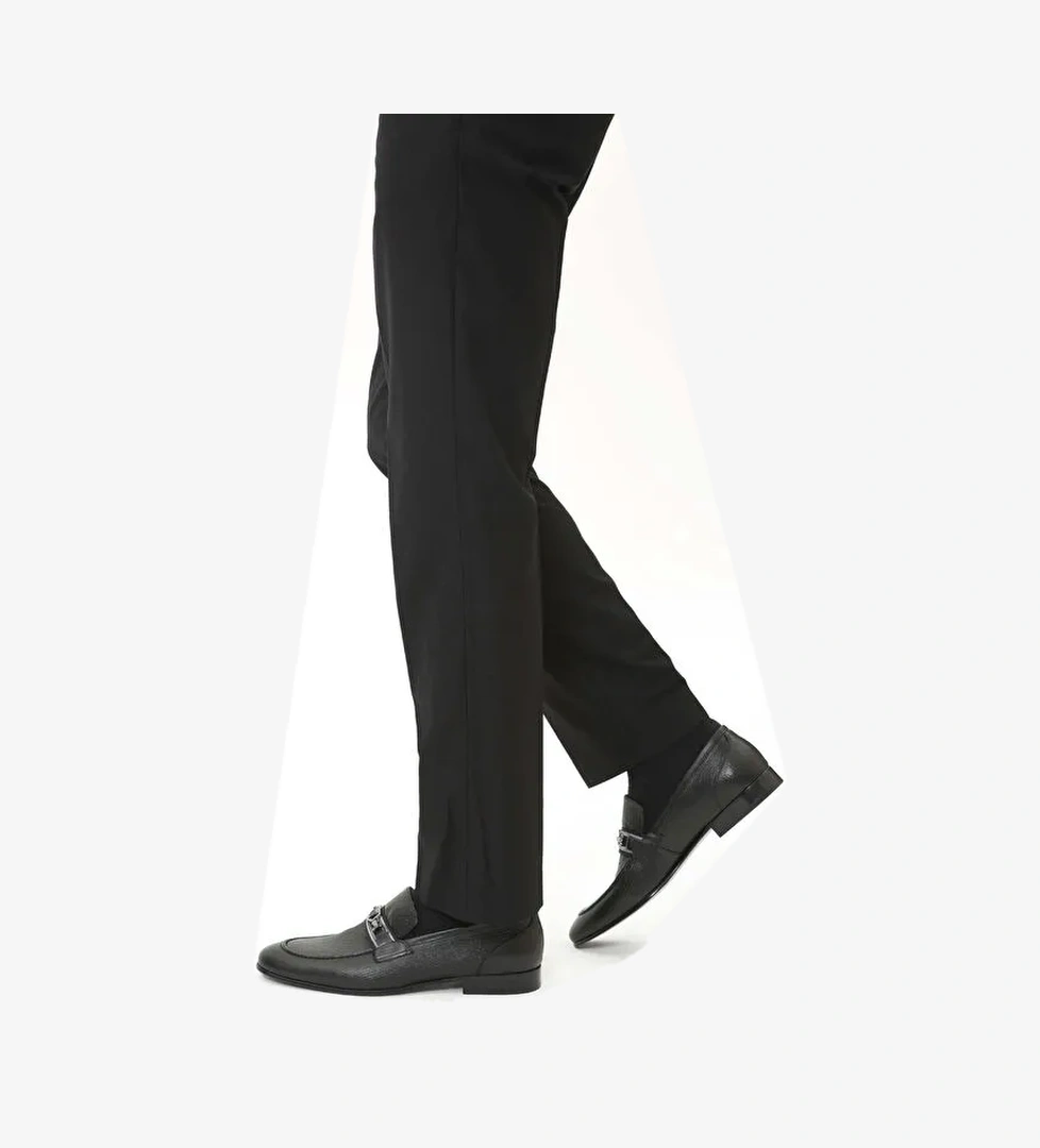 Tamer Tanca Erkek Hakiki Deri Siyah Klasik Ayakkabı - Görsel 1