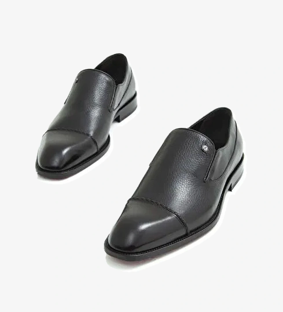 Tamer Tanca Siyah Erkek Deri Klasik Ayakkabı 183 25101 ERK AYK SK22/23 - Görsel 1