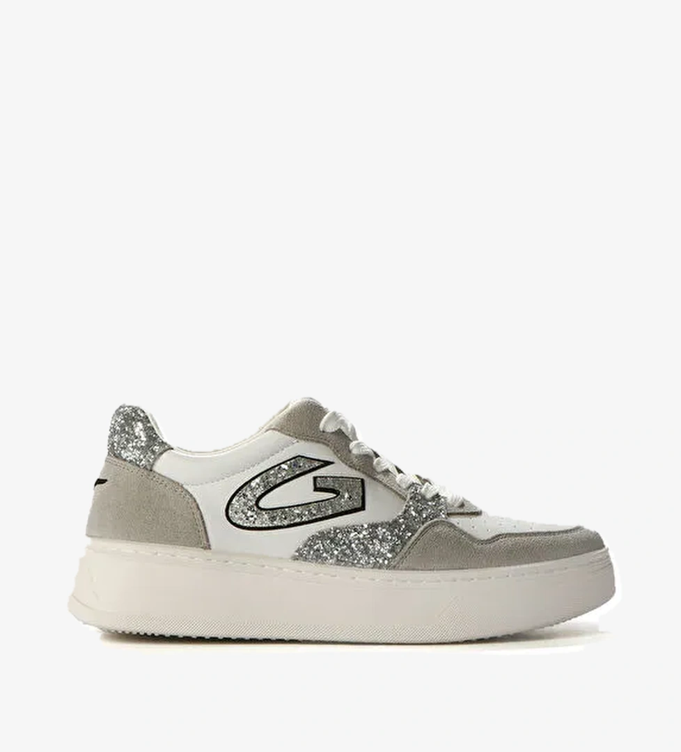Alberto Guardiani Alberto Guardiani Beyaz-Gri Kadın Deri - Kumaş Sneaker G03G100030 model görseli