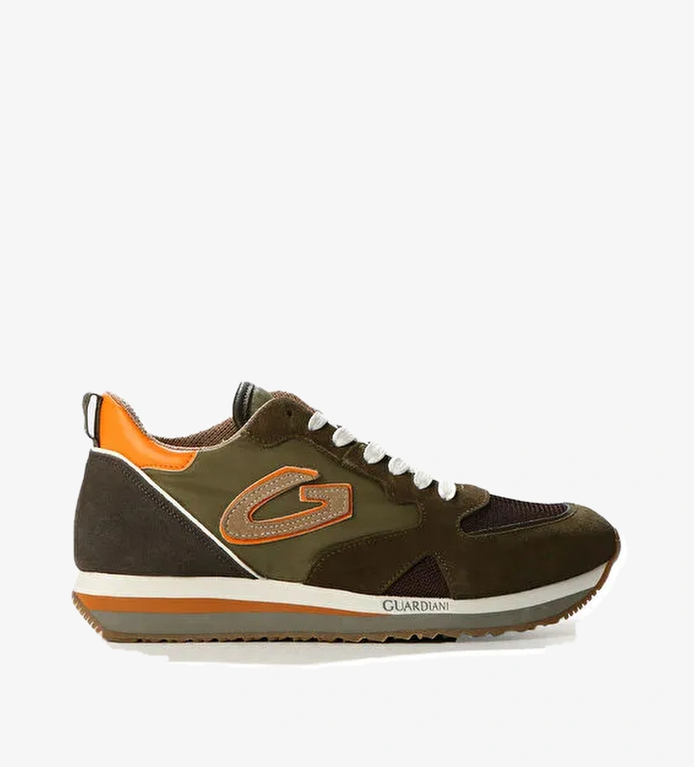 Alberto Guardiani Haki - Turuncu Erkek Sneaker WEN 0092 LOW - Görsel 1