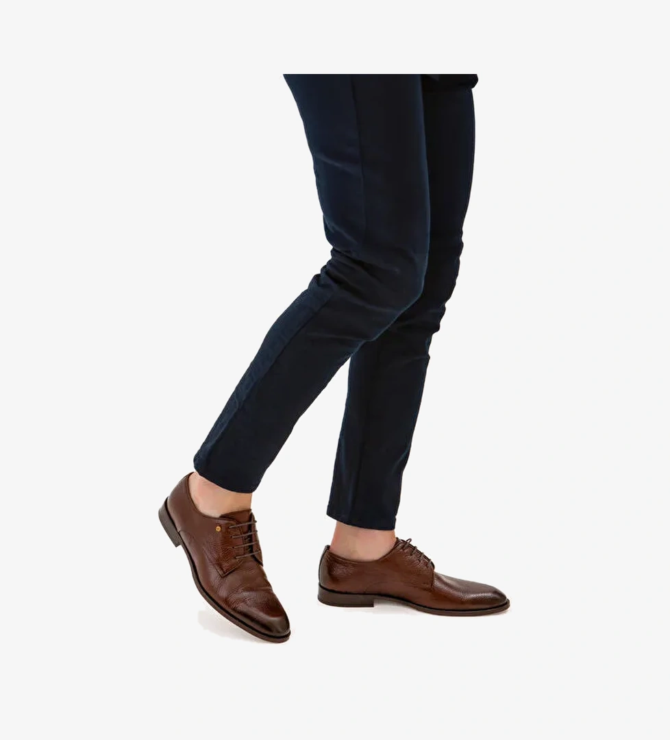 Tamer Tanca Erkek Hakiki Deri Taba Klasik Ayakkabı - Görsel 1