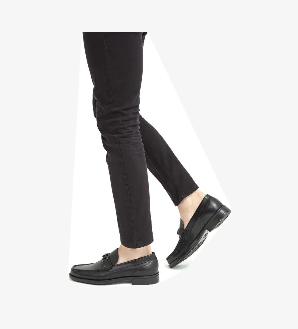 Tamer Tanca Erkek Hakiki Deri Siyah Klasik Ayakkabı - Görsel 1