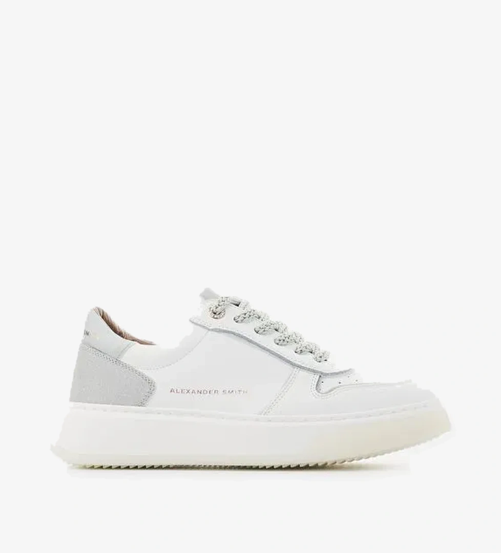 Alexander Smith Alexander Smith Beyaz - Gümüş Kadın Deri Sneaker ASAZHWW1669WSV model görseli