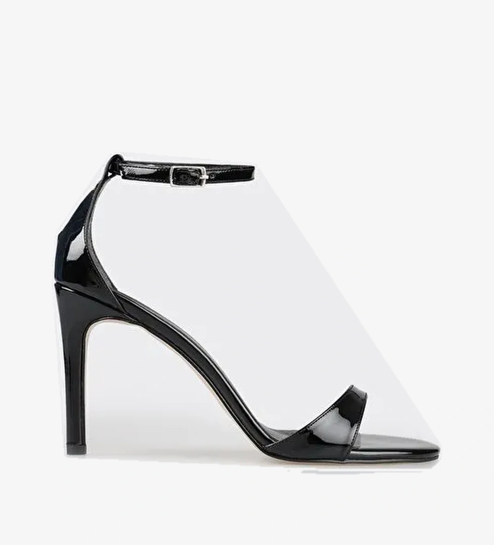 Siyah Kadın Topuklu Sandalet - Görsel 1
