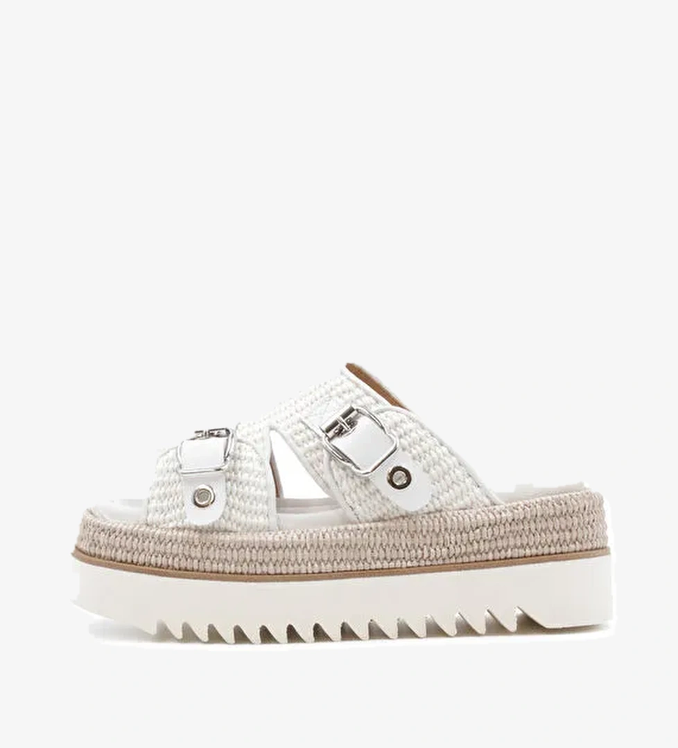 Laura Bellariva Beyaz Kadın Terlik 9541B