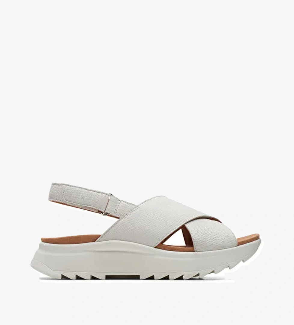 Clarks Beyaz Kadın Deri Sandalet 26171949 - Görsel 1
