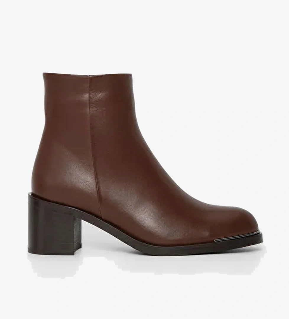 Tamer Tanca Kadın Hakiki Deri Kahverengi Casual Bot - Görsel 1