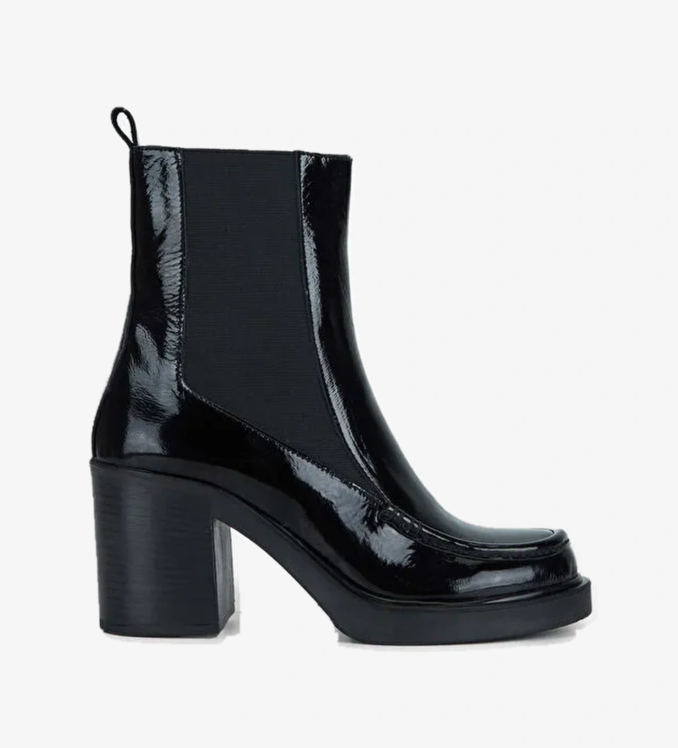 Tamer Tanca Kadın Hakiki Deri Siyah Casual Bot - Görsel 1