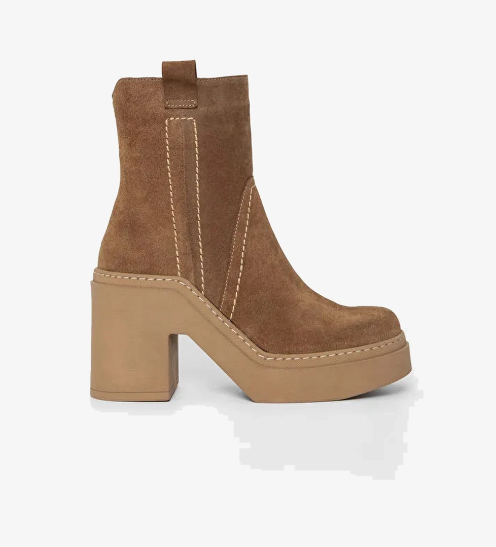 Tamer Tanca Kadın Hakiki Deri Vizon Casual Bot - Görsel 1