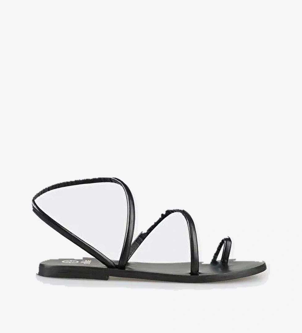 Siyah Kadın Parmak Arası Sandalet - Görsel 1