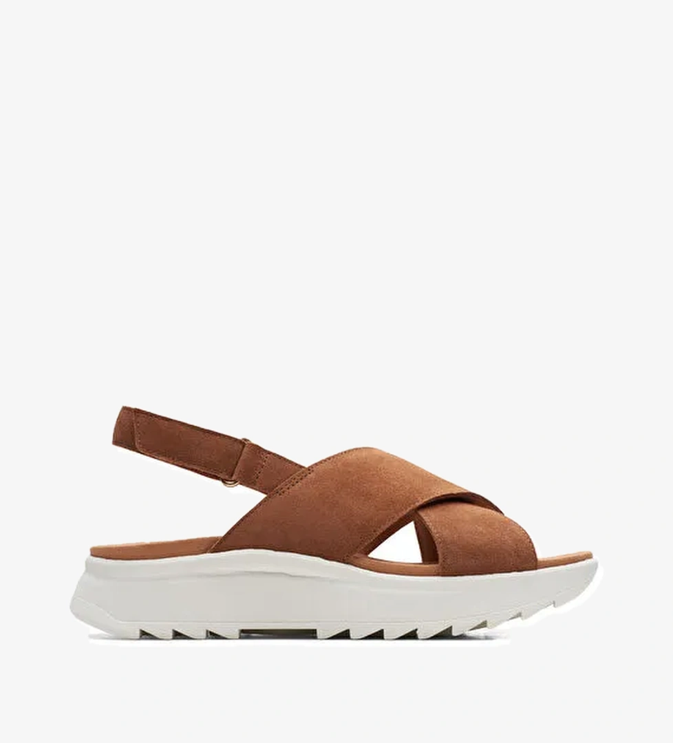 Clarks Taba Kadın Süet Sandalet 26171950 - Görsel 1