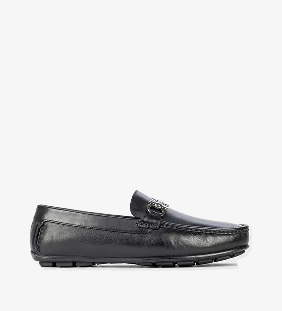 Toka Bantlı Hakiki Deri Siyah Erkek Ayakkabı - Görsel 1