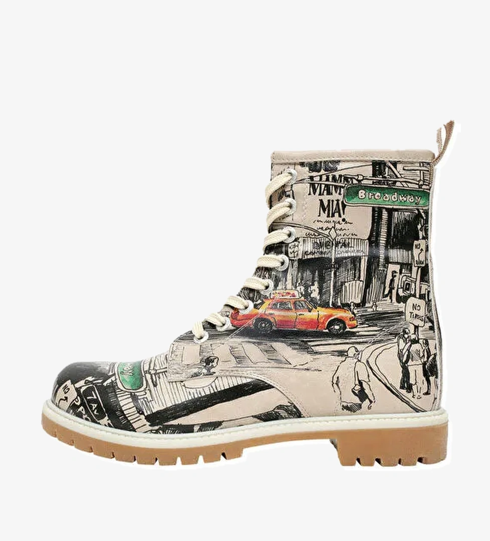 Kadın Vegan Deri Çok Renkli Uzun Bot - Broadway Tasarım - Görsel 1