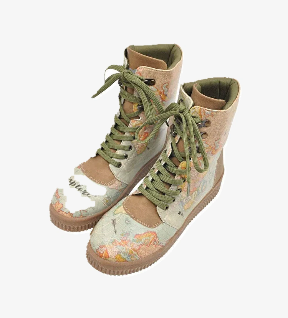 Kadın Vegan Deri Mavi Uzun Bot - Explore Tasarım - Görsel 1