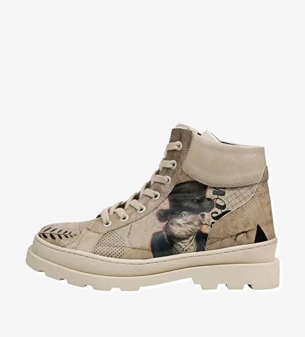 Kadın Vegan Deri Bej Bot - Awesome Tasarım - Görsel 1