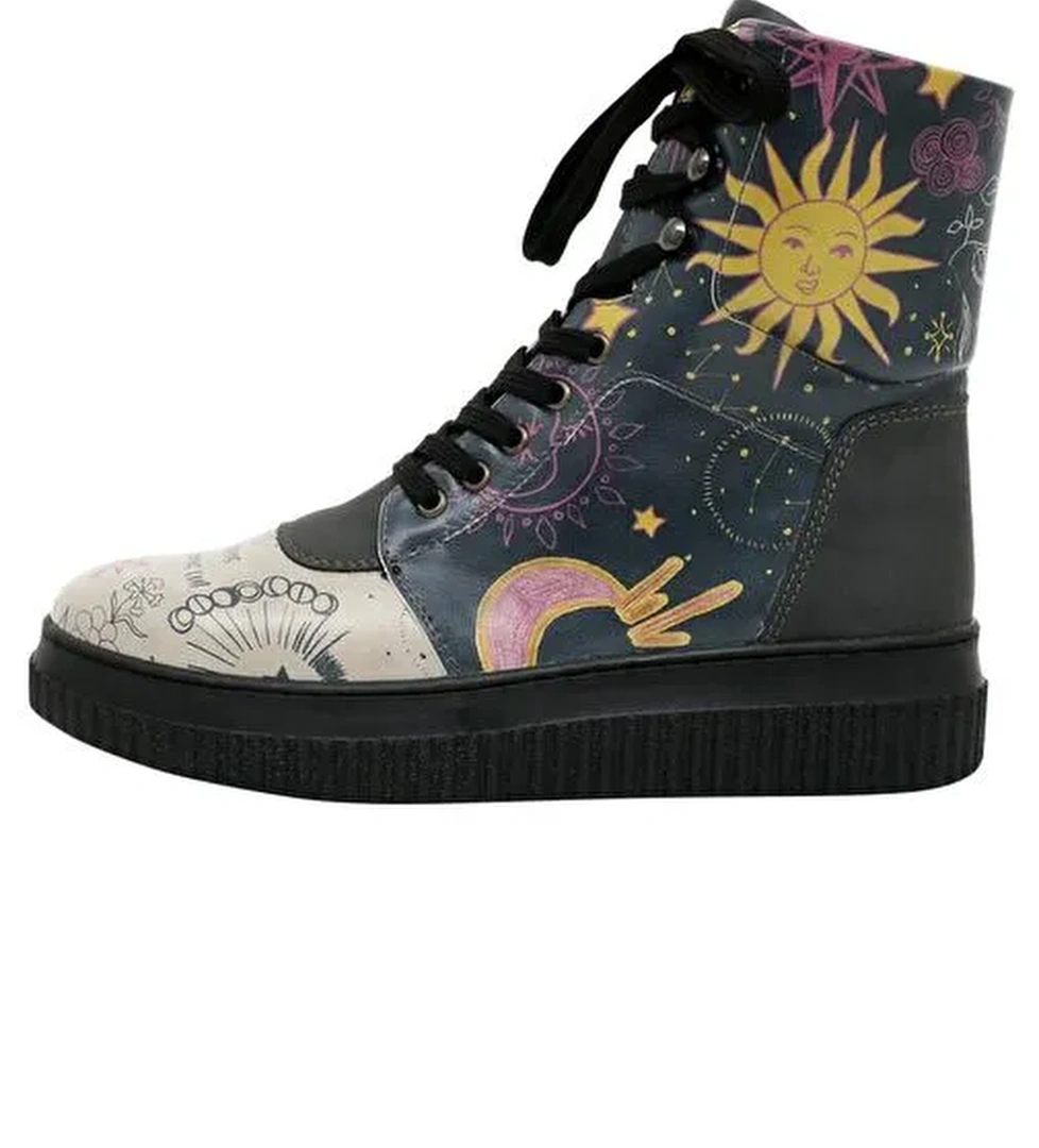 Kadın Vegan Deri Siyah Uzun Bot - And Wonders How It All Turns Out Tasarım - Görsel 1