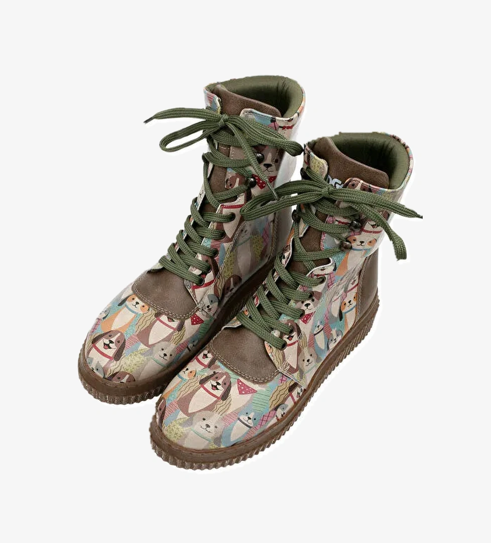 Kadın Vegan Deri Yeşil Uzun Bot - Best Friends Forever Tasarım - Görsel 1