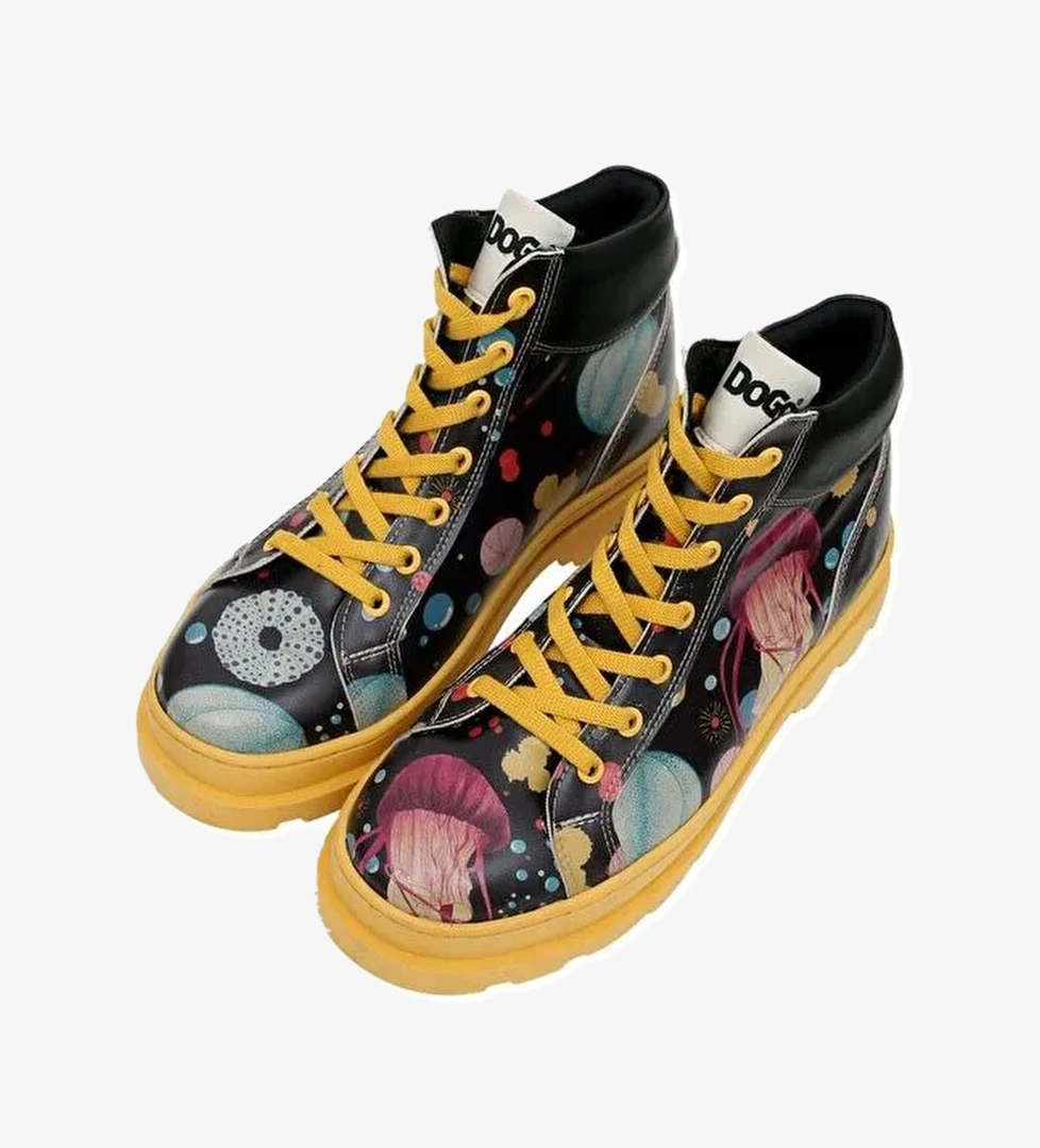 Kadın Vegan Deri Çok Renkli Bot - Jelly Stars Tasarım - Görsel 1