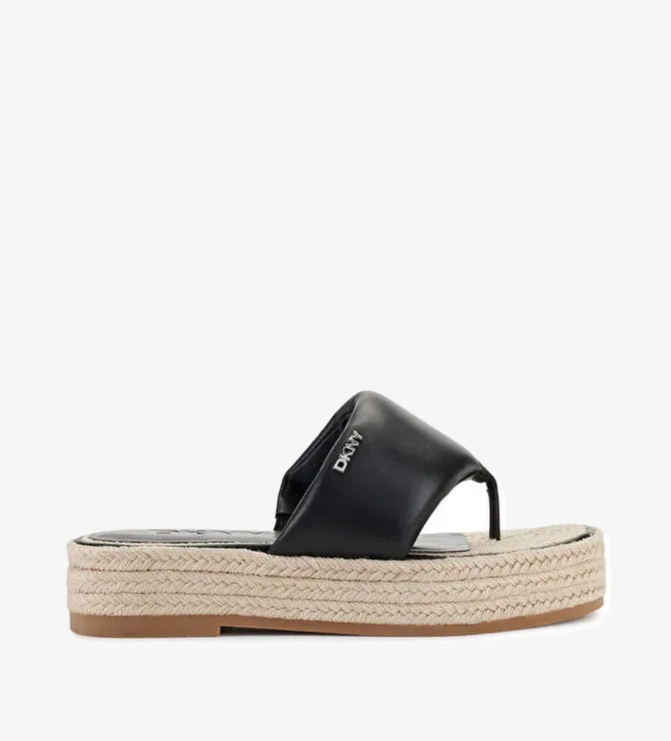 Dkny Dkny Siyah Kadın Deri Terlik FIFI - PLATFORM THONG SANDAL model görseli