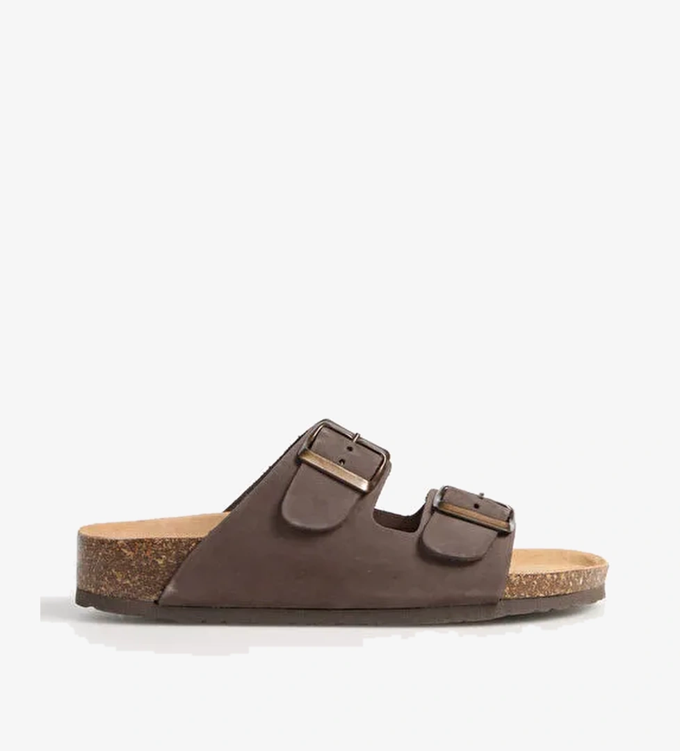 Più Natura Kahverengi Kadın Deri Terlik 11 THESIS