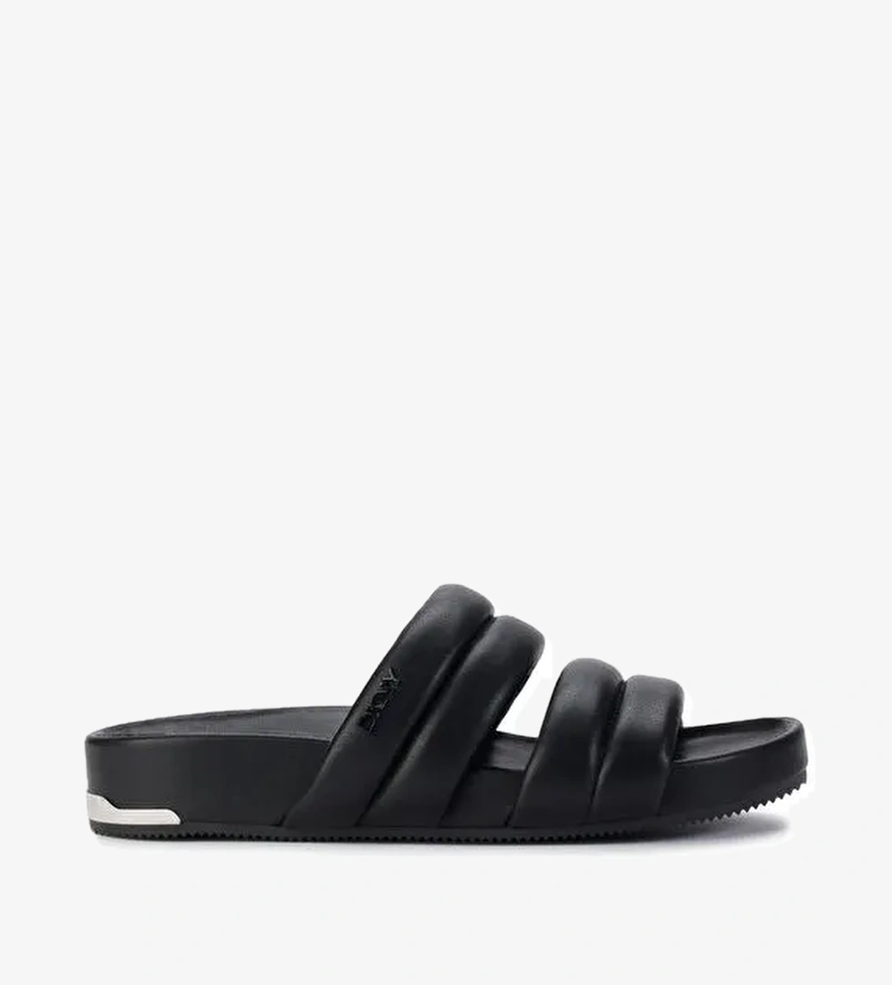 Dkny Siyah Kadın Deri Terlik INAH - DOUBLE BAND SLIDE
