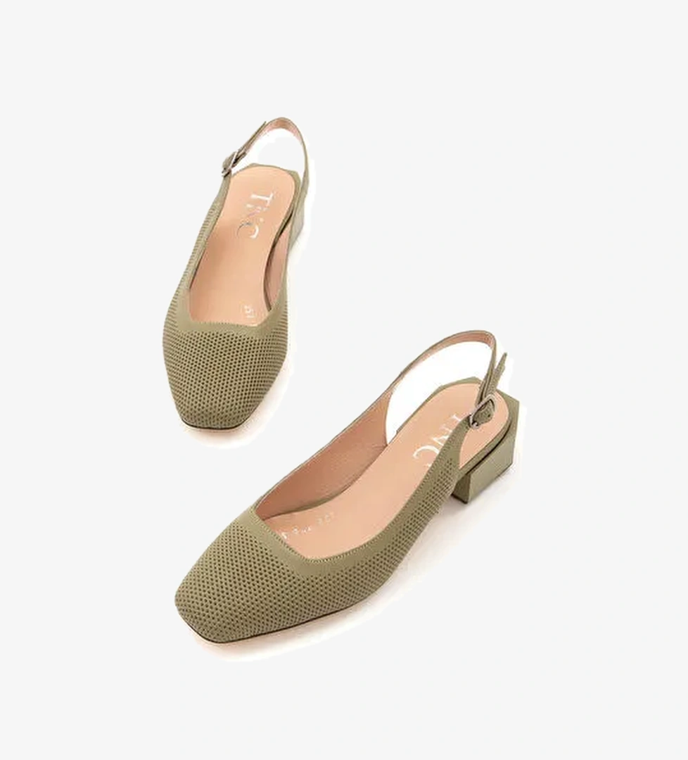 Tamer Tanca Kadın Hakiki Deri Yeşil Klasik Ayakkabı - Görsel 1