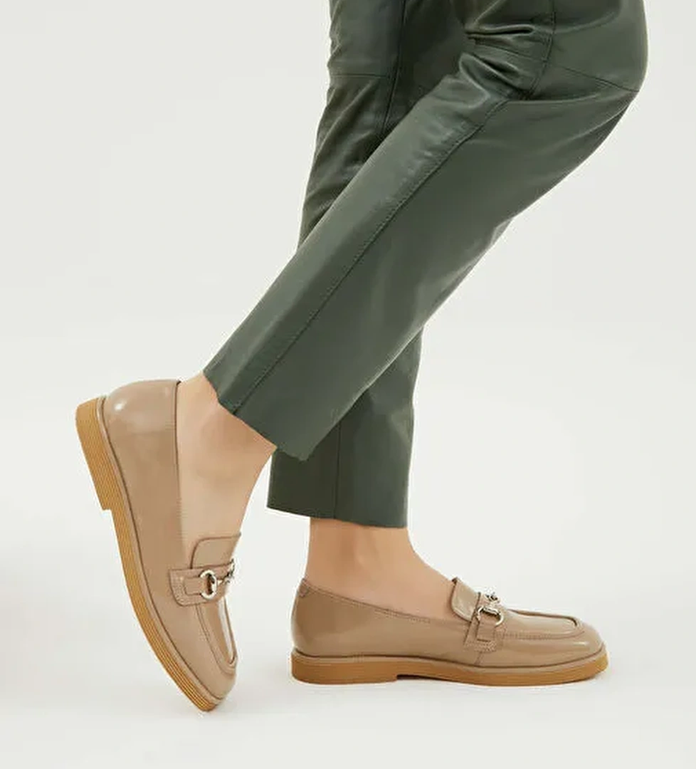 Tamer Tanca Vizon Kadın Rugan Loafer 33 4008 Y BN AYK Y23 - Görsel 1