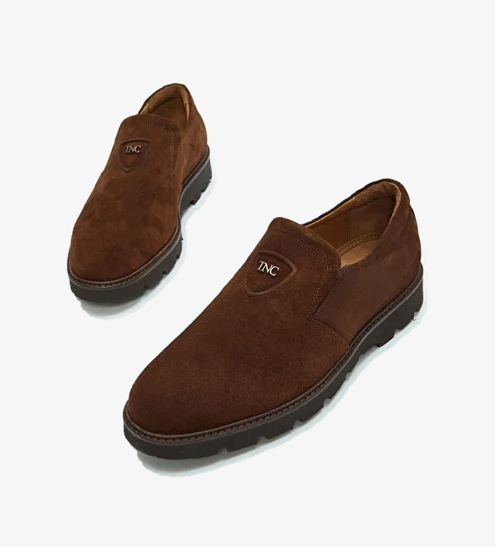 Tamer Tanca Erkek Hakiki Deri Kahverengi Süet Casual Ayakkabı - Görsel 1