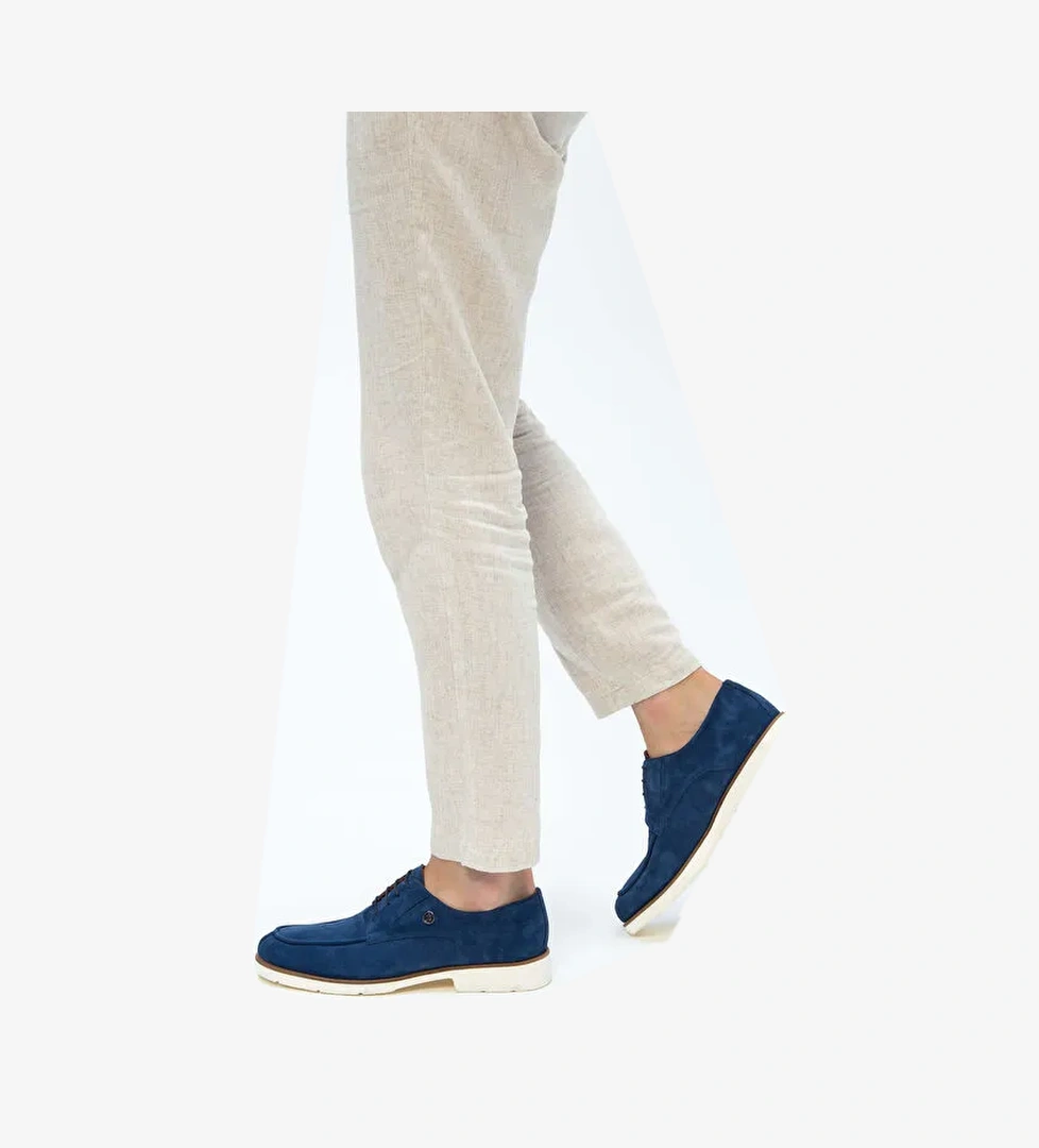 Tamer Tanca Mavi Erkek Süet Günlük Ayakkabı 537 13199 ERK AYK Y23 - Görsel 1