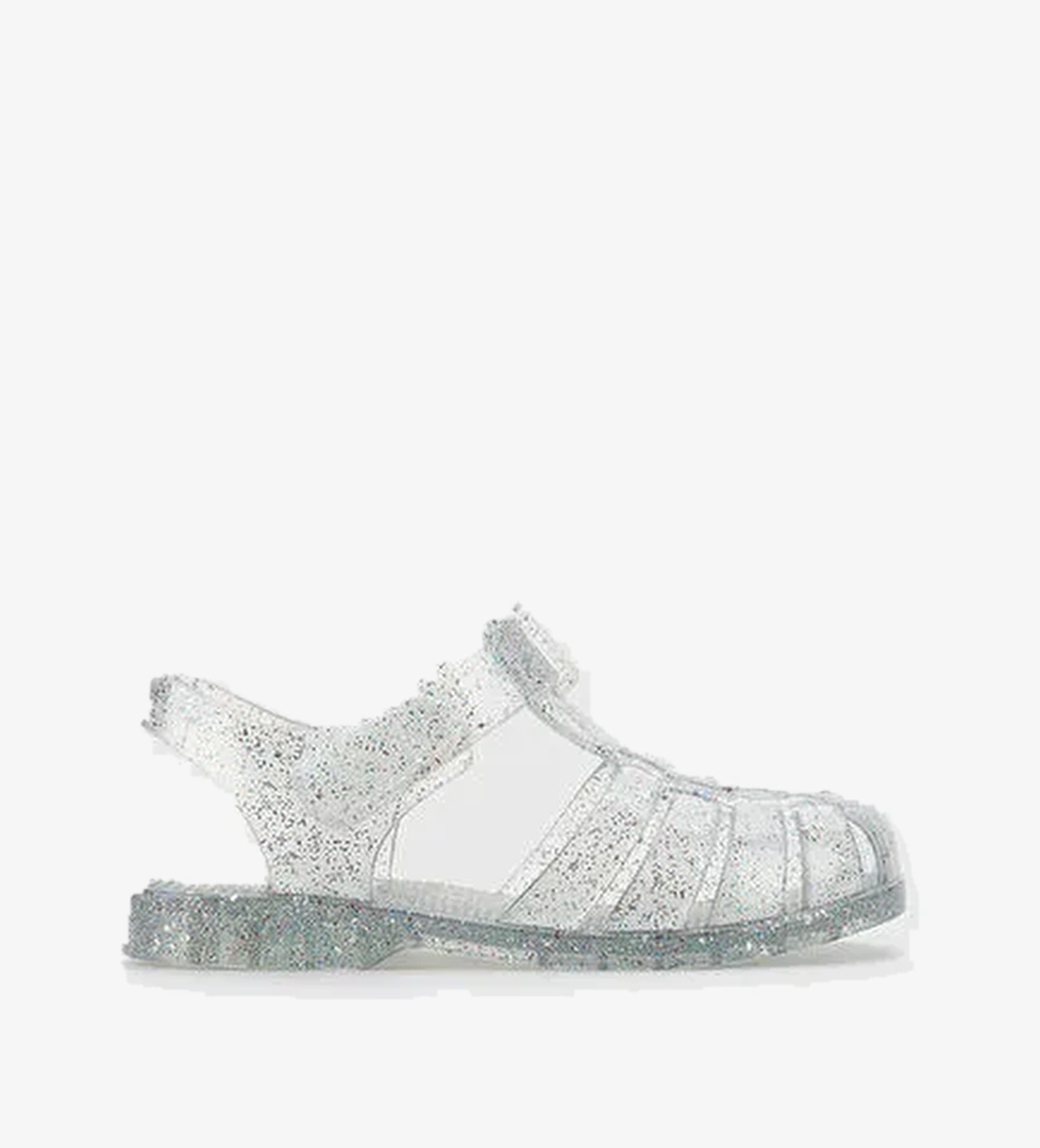 S10329 Clasica Cristal İgor Marka Kız Çocuk Sandalet Simli Şeffaf - Görsel 1