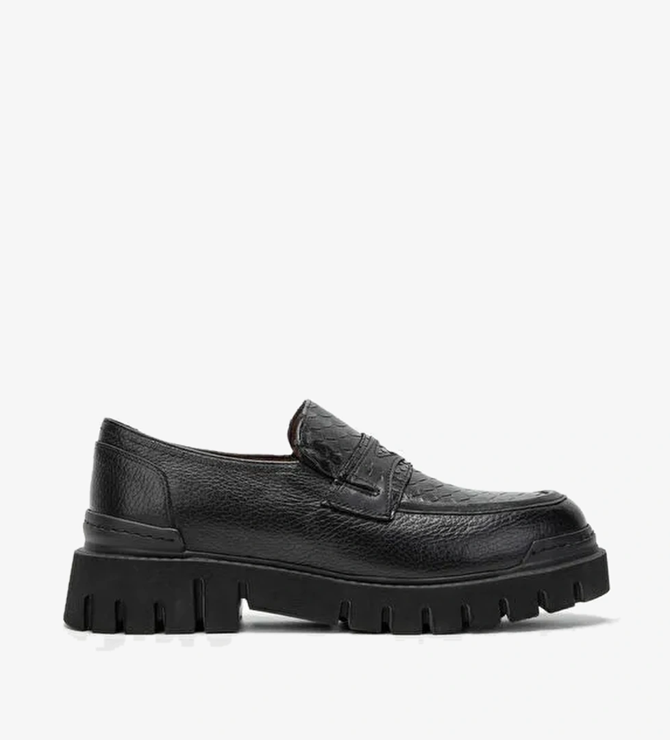 Tamer Tanca Lacivert Erkek Deri Loafer 698 1082-7 ERK AYK SK23/24 - Görsel 1