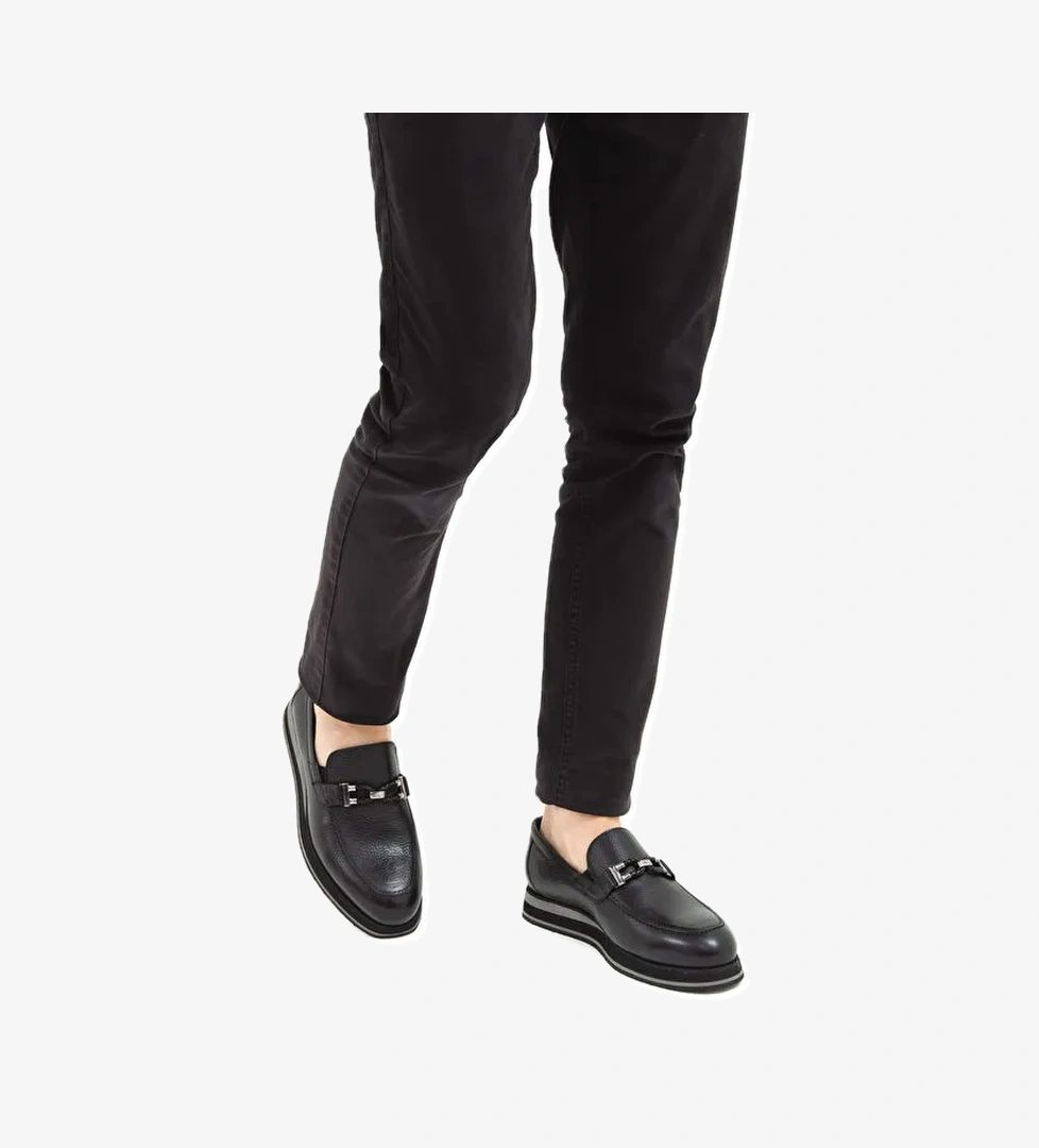 Tamer Tanca Kahverengi Erkek Deri Loafer 708 4503 ERK AYK SK22/23 - Görsel 1