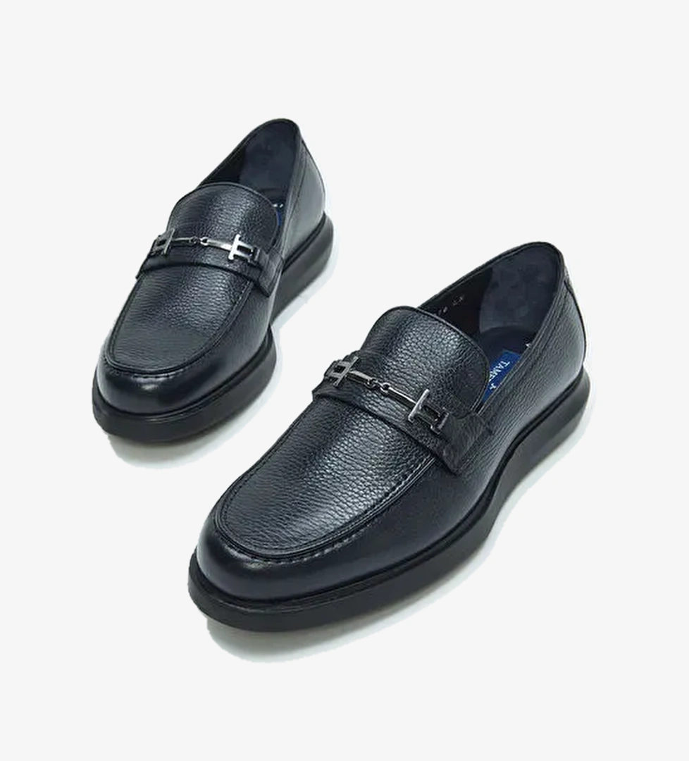 Tamer Tanca Tamer Tanca Lacivert Kahverengi Erkek Deri Loafer 183 22207 ERK AYK SK23/24 | Boyner Lacivert - 1. görsel