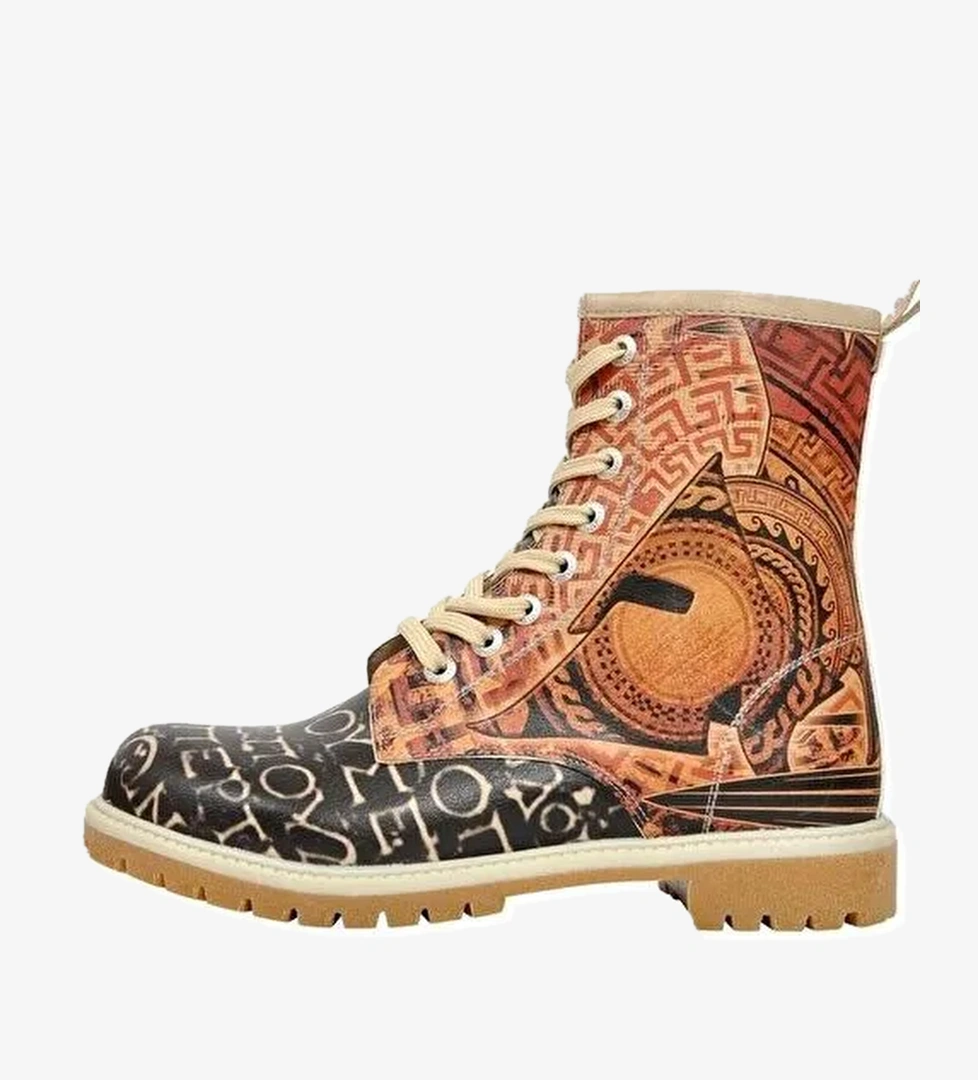 Kadın Vegan Deri Çok Renkli Uzun Bot - Gladiators Tasarım - Görsel 1